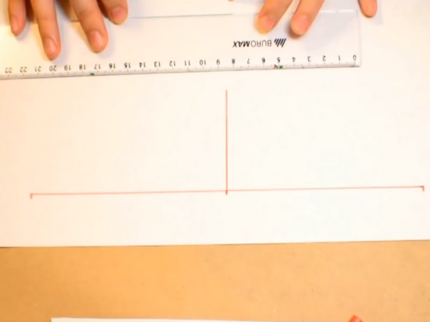 Отмеряем вниз расстояние, равное длине морды Отмеряем вниз расстояние, равное длине морды