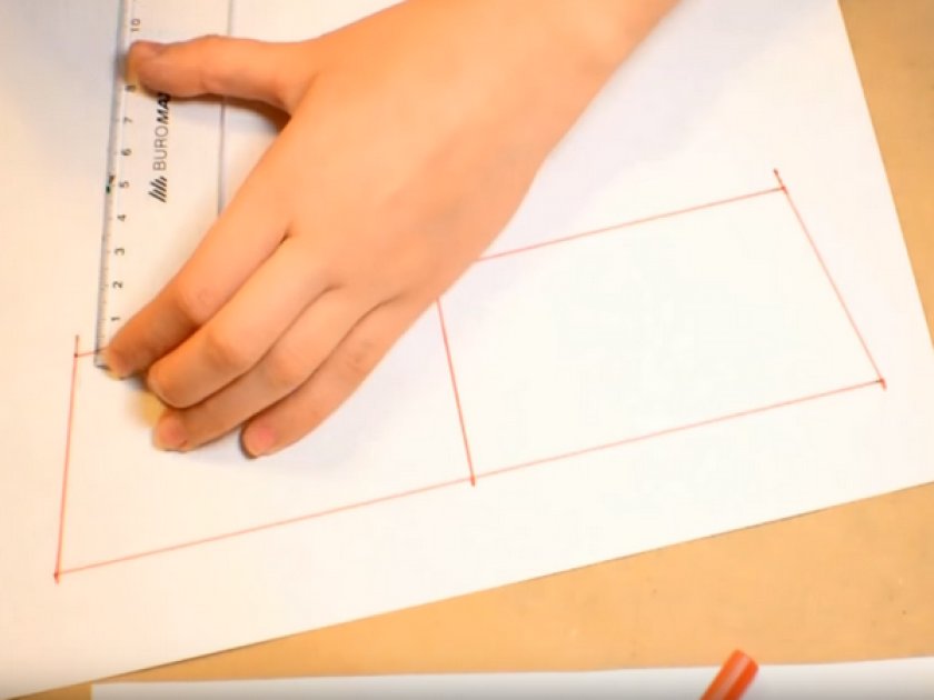 Опускаем боковые линии Опускаем боковые линии