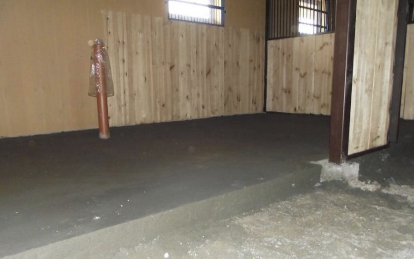 Стяжка пола в конюшне