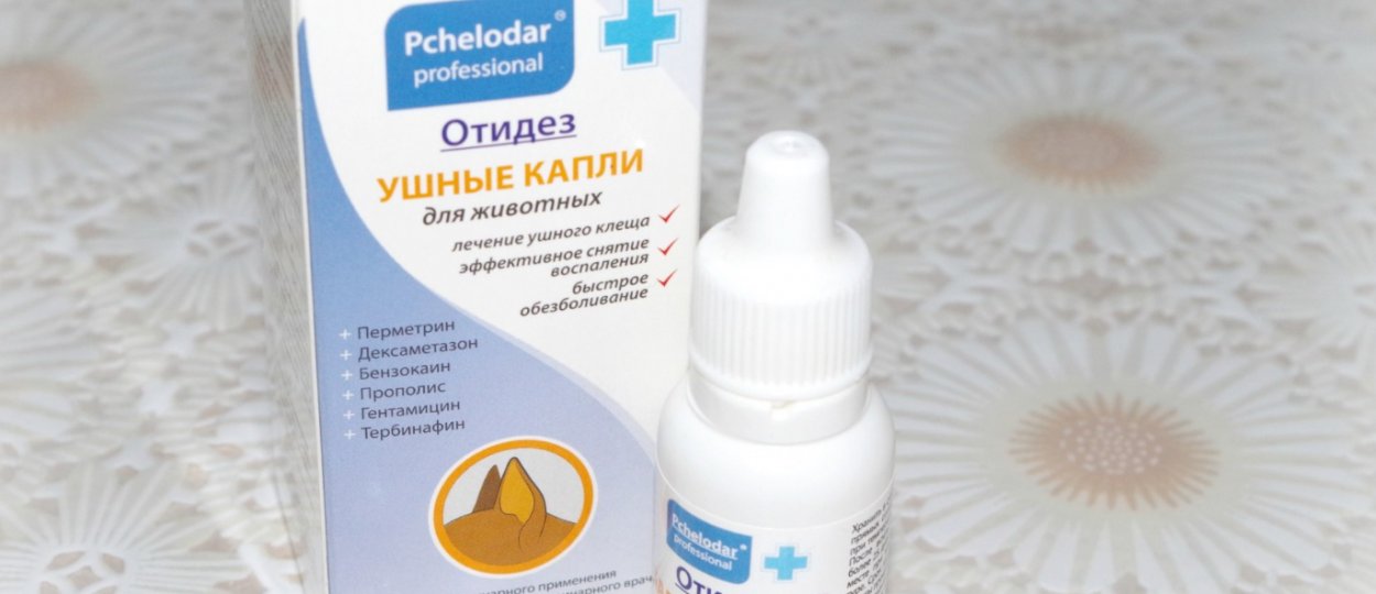 Капли ушные «Отидез» для кошек: инструкция по применению, цена