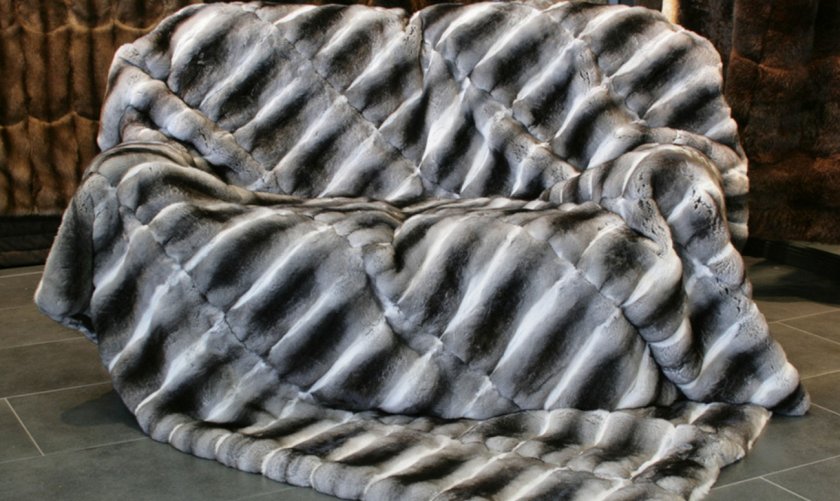 Одеяло из меха шиншиллы Одеяло из меха шиншиллы